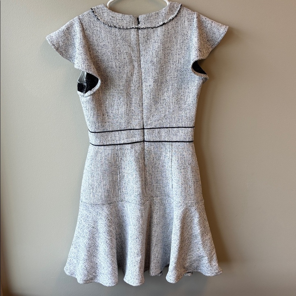 Shoshanna Chic Gray Tweed Dress with Black Accents - Picture 8 of 8